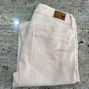 American Eagle distressed super stretch jeggings
